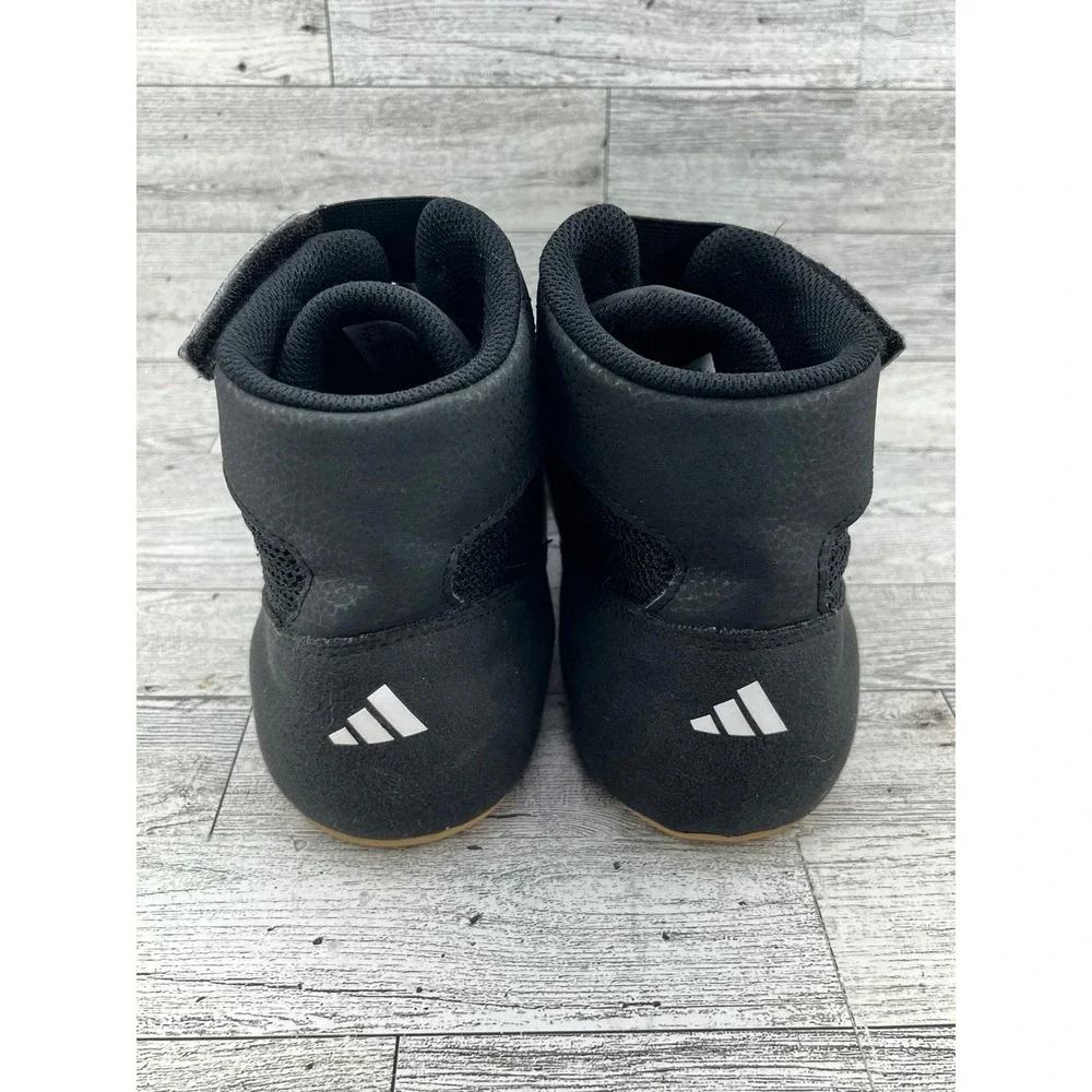 Adidas‎ HVC 2 Wrestling Shoes Men 8 Black White Gum AQ3325 Boxing Training High